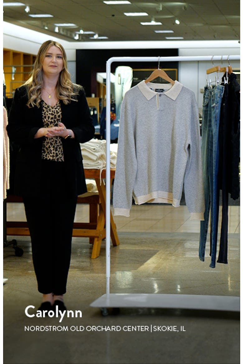 Marlin Cotton & Wool Blend Johnny Collar Sweater video