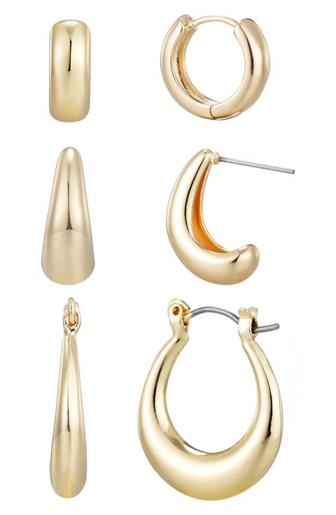 Set of 3 Hoop Earrings