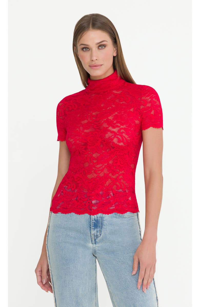 Generation Love Callen Lace Top, Alternate, color, Scarlet
