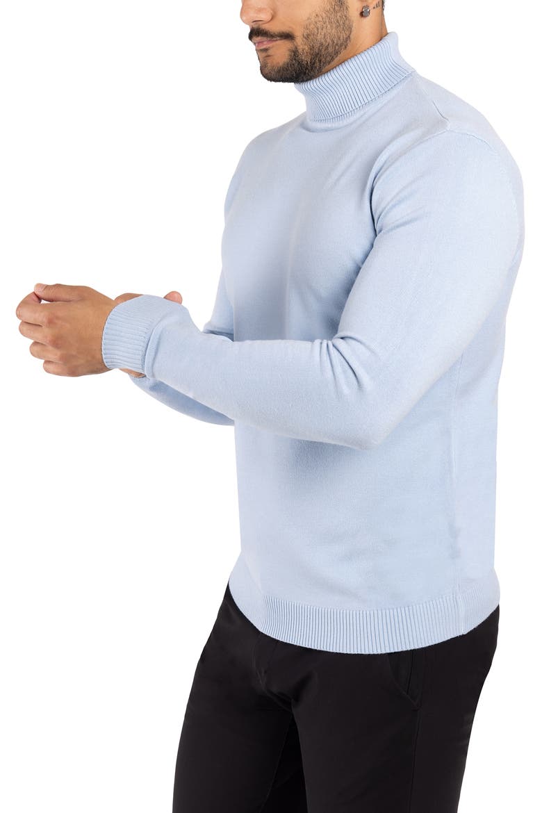 Turtleneck Pullover Sweater, Alternate, color, POWDER BLUE
