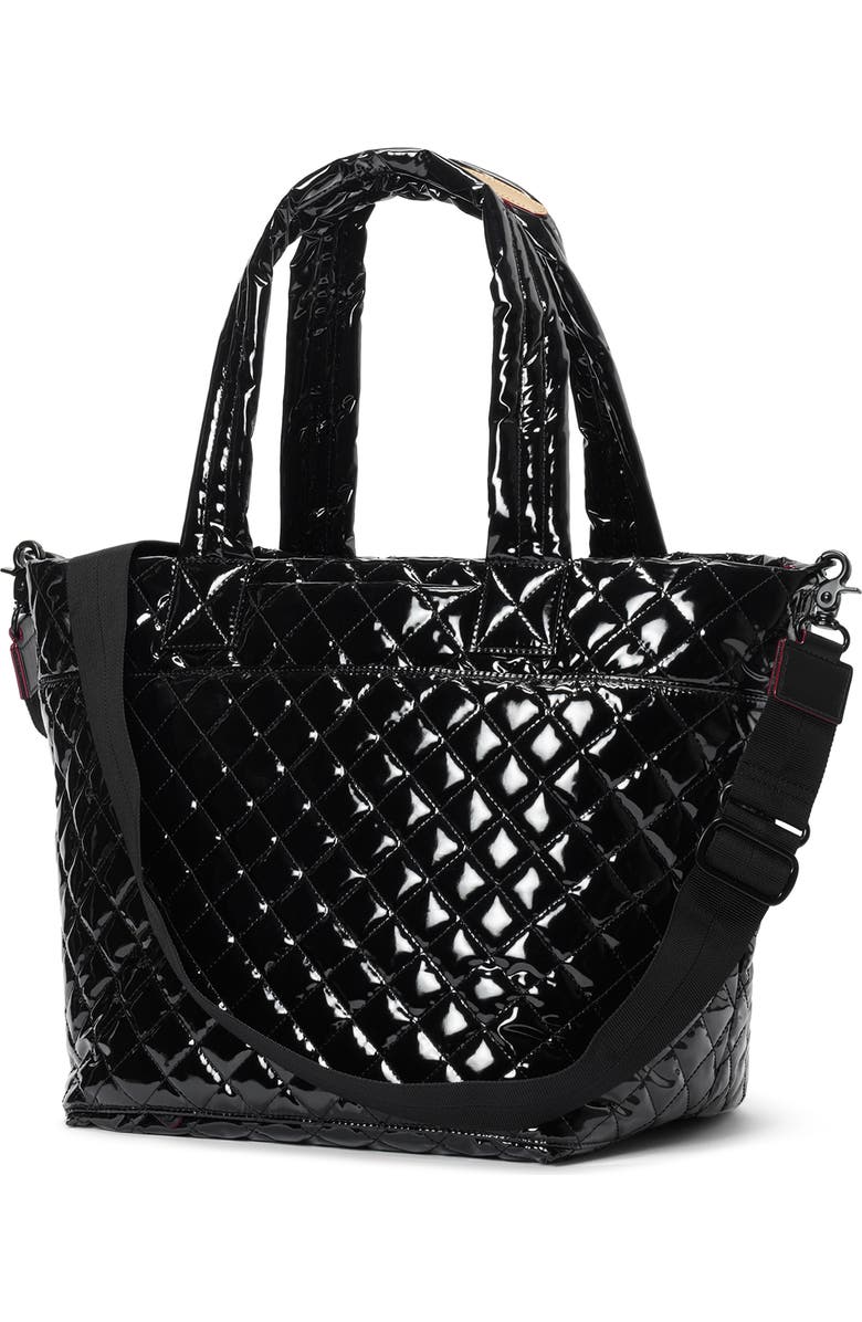 MZ Wallace Medium Metro Deluxe Tote, Alternate, color, Black Lacquer
