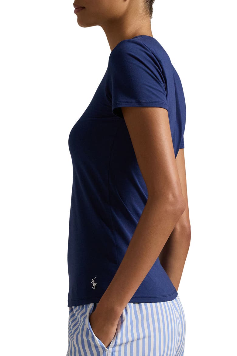 Stretch Cotton T-Shirt, Alternate, color, NAVY