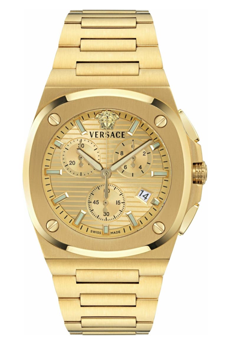 Tolomeo Chronograph Bracelet Watch, 40mm, Main, color, IP YELLOW GOLD