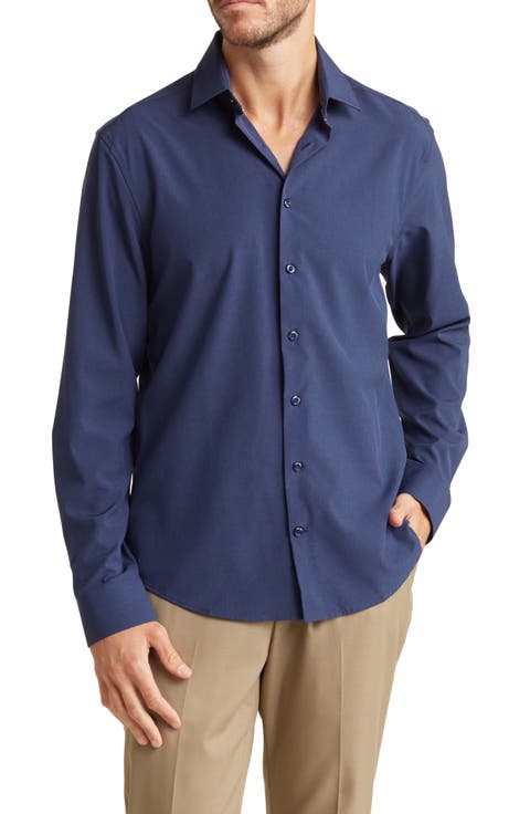 Microfiber Button-Up Shirt