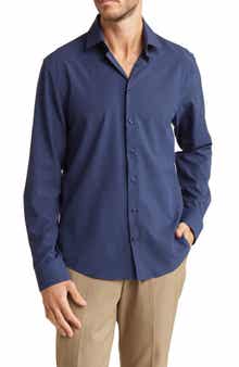 SOUL OF LONDON Microfiber Button-Up Shirt