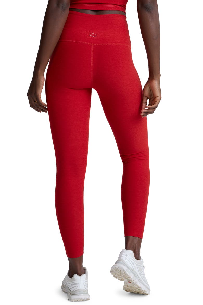 Caught in the Midi High Waist Leggings, Alternate, color, HOLLY RED HEATHER