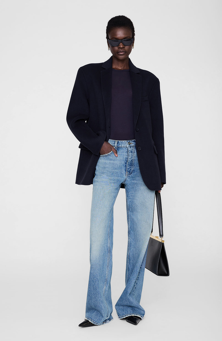 ANINE BING Sylvie Tee T-Shirt, Alternate, color, Midnight Blue