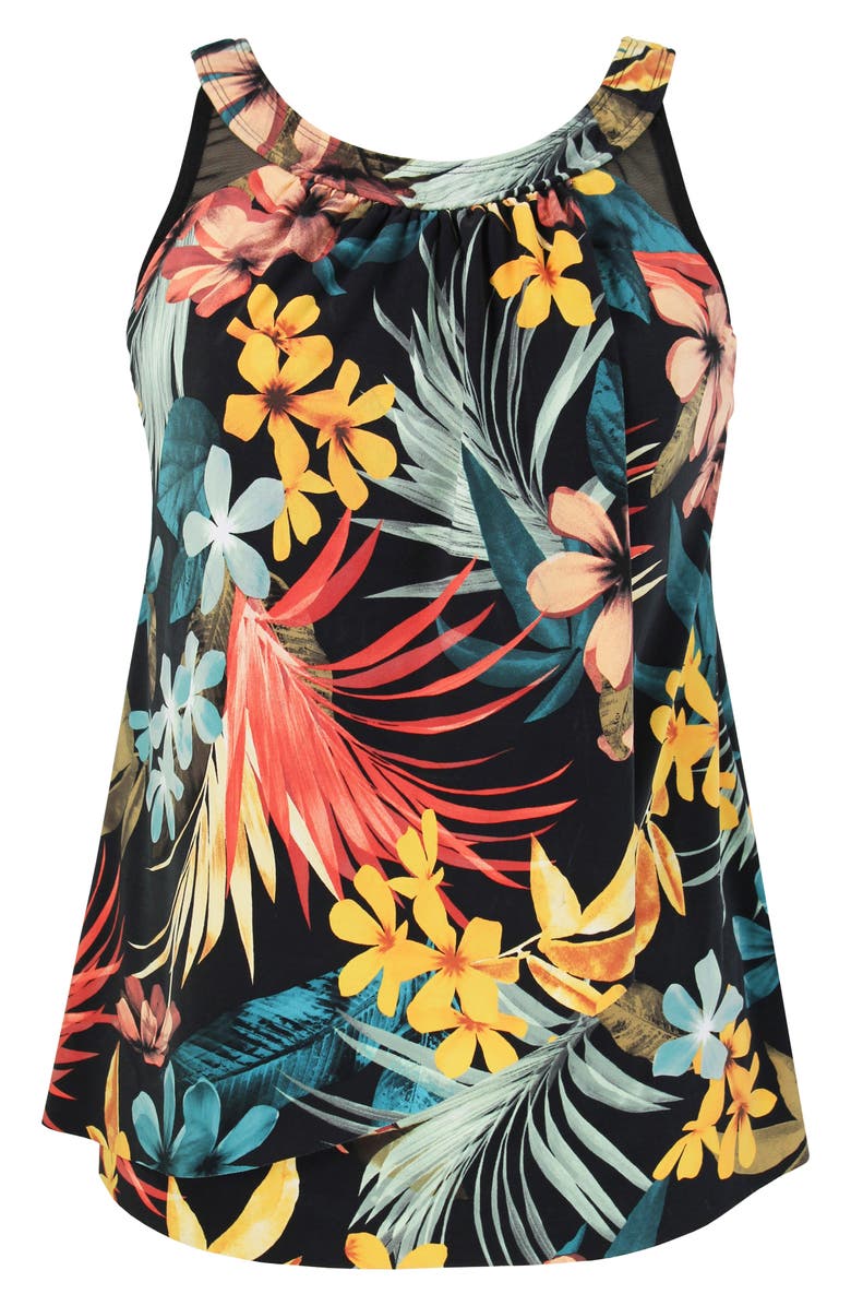 Miraclesuit<sup>®</sup> Plumeria Ursula Underwire Tankini Swim Top, Alternate, color, 