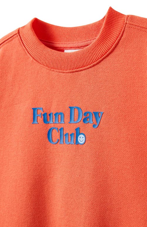 Cotton On Kids Kid's Sammy Oversized Crew In Orange