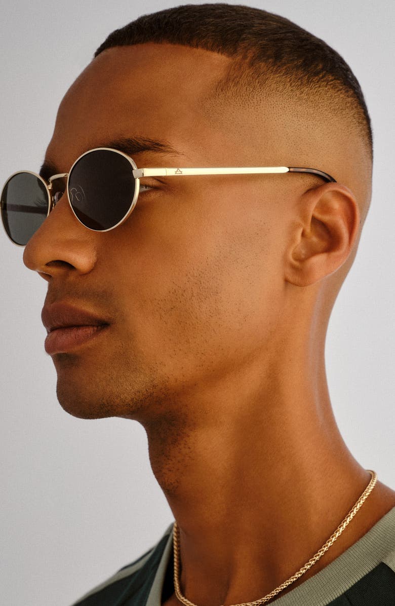 AIRE Ephermeris 56mm Oval Sunglasses, Alternate, color, Gold / Khaki Mono