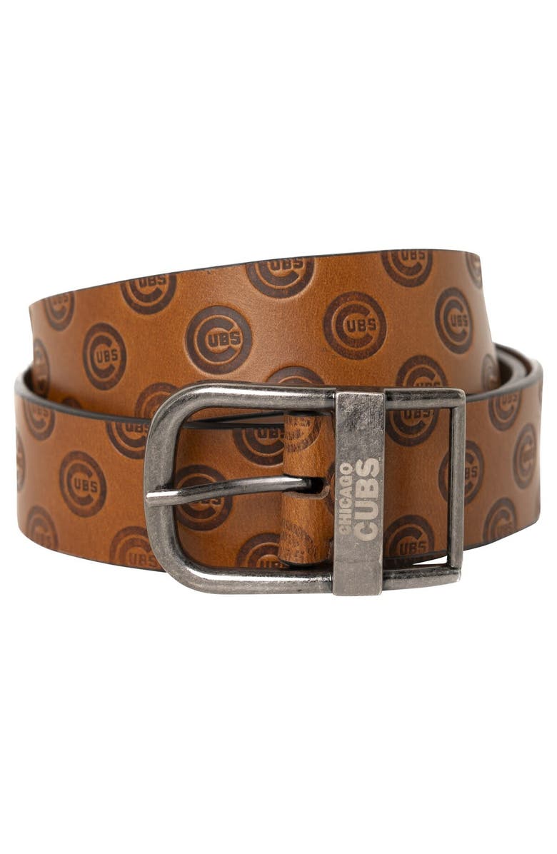 LUSSO Brown Chicago Cubs Saul Belt, Main, color, Brown