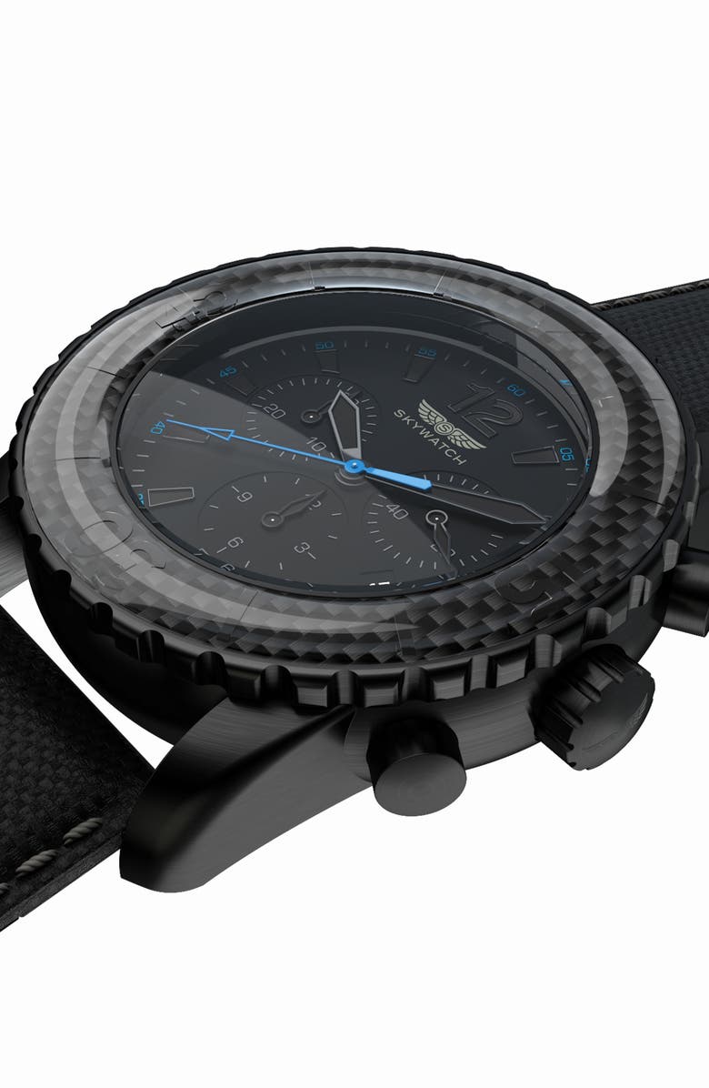 SKYWATCH Classic Chronograph Woven Strap Watch, 46mm, Alternate, color,