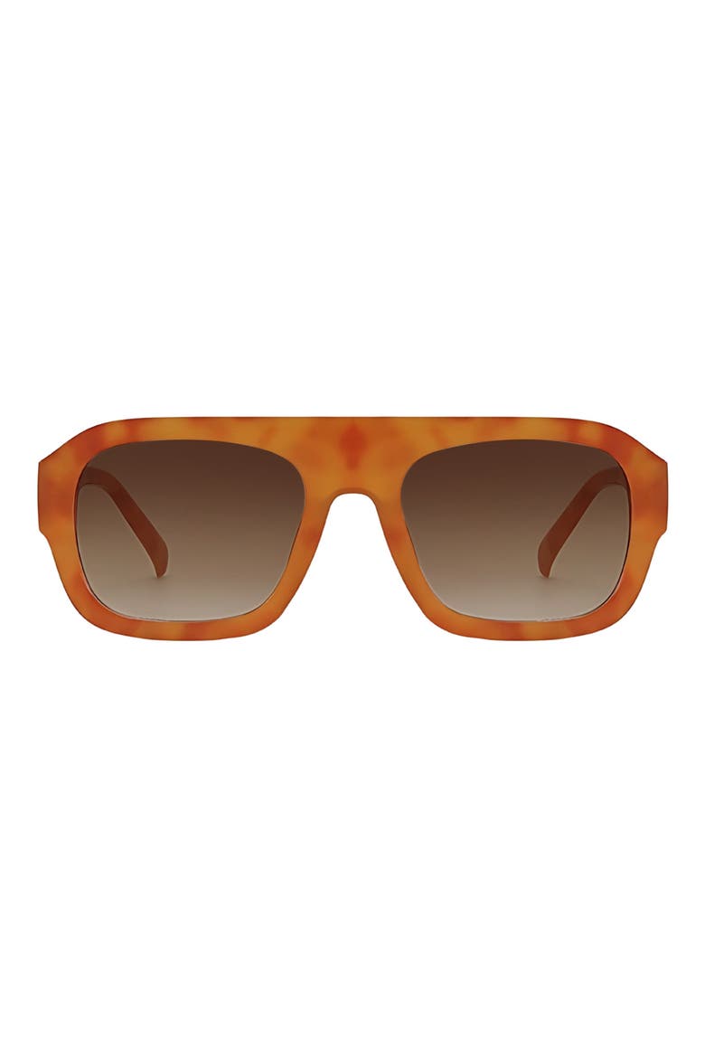 Vesper 68mm Polarized Oversize Aviator Sunglasses, Main, color, ORANGE TORTE / BROWN