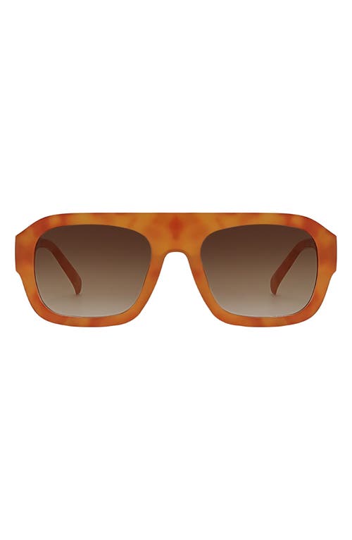 Fifth & Ninth Vesper 68mm Polarized Oversize Aviator Sunglasses In Brown