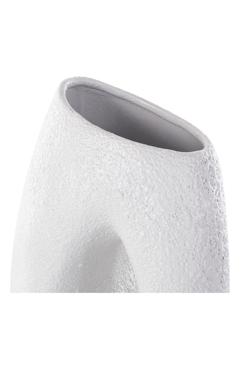 GINGER BIRCH STUDIO White Ceramic Vase, Alternate, color, White