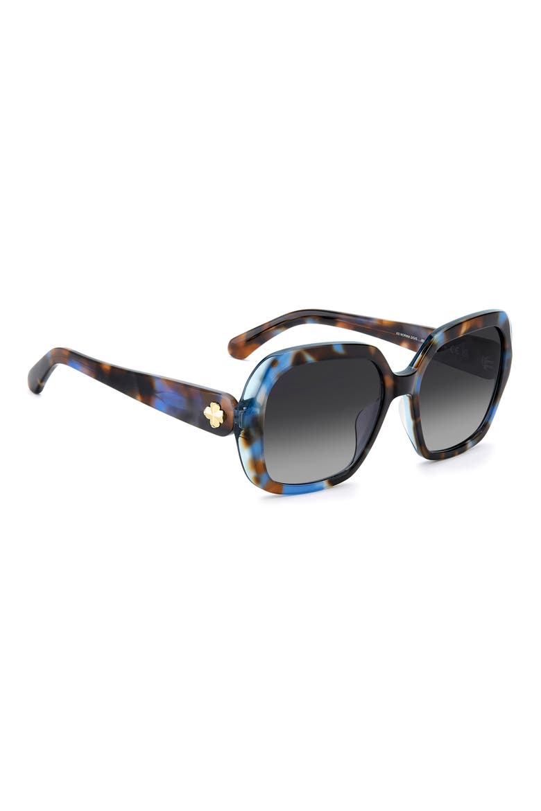 norina 57mm gradient square sunglasses, Alternate, color, BLUE HAVANA/ DARK GREY SF