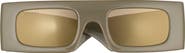 Gucci 49mm Polarized Wrap Sunglasses