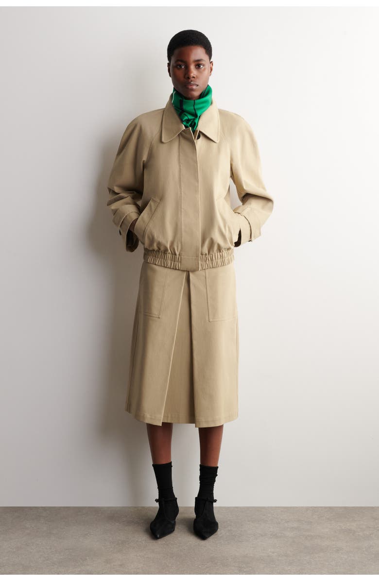 COS Plaid Silk Scarf, Alternate, color, Green / Black / Plaid