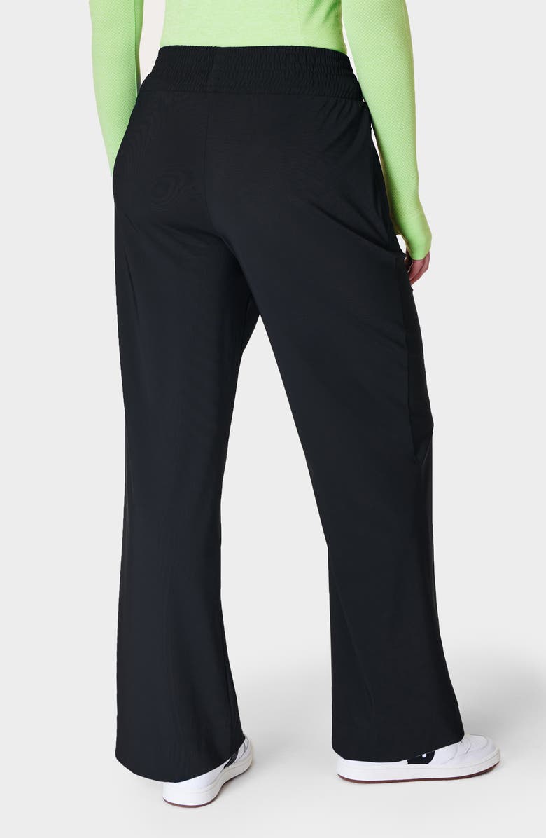 Sweaty Betty Explorer Wide Leg Track Pants, Alternate, color, Black