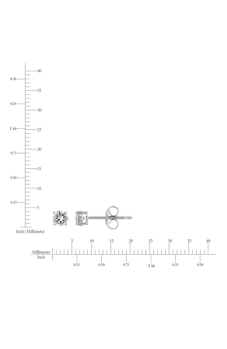 Crislu Brilliant Cubic Zirconia Stud Earrings, Alternate, color, Pure Platinum/ Clear Stone