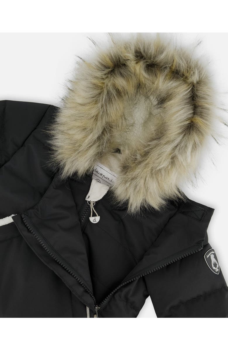 Deux par Deux Gender Inclusive One-Piece Snug Snowsuit Designed for Car Seat, Alternate, color, Black