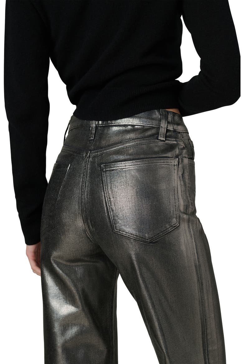 The Blake Cropped Wide Leg Jeans, Alternate, color, PEWTER FOIL