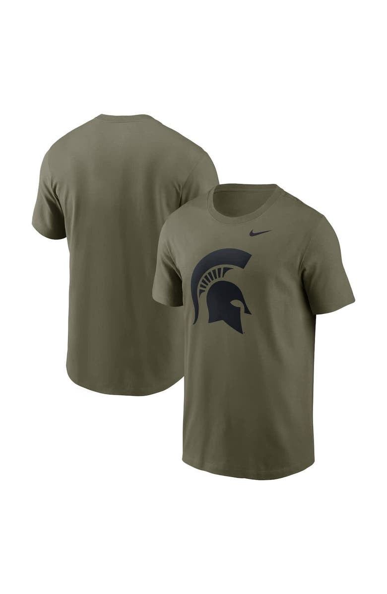 Nike Men's Nike Olive Michigan State Spartans Primetime Logo Performance T-Shirt, Main, color, Olive