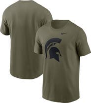 Nike Men's Nike Olive Michigan State Spartans Primetime Logo Performance T-Shirt