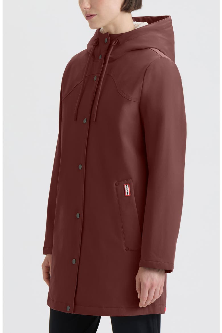Billie Hooded Raincoat, Alternate, color, RUST