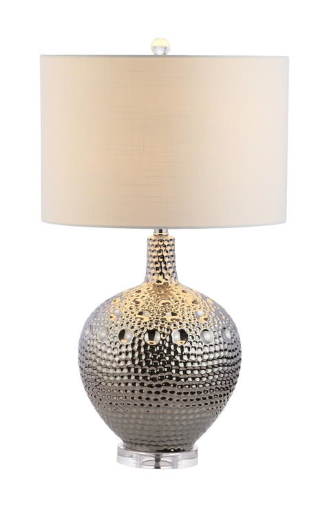 Andrews 27" Ceramic LED Table Lamp, Chrome