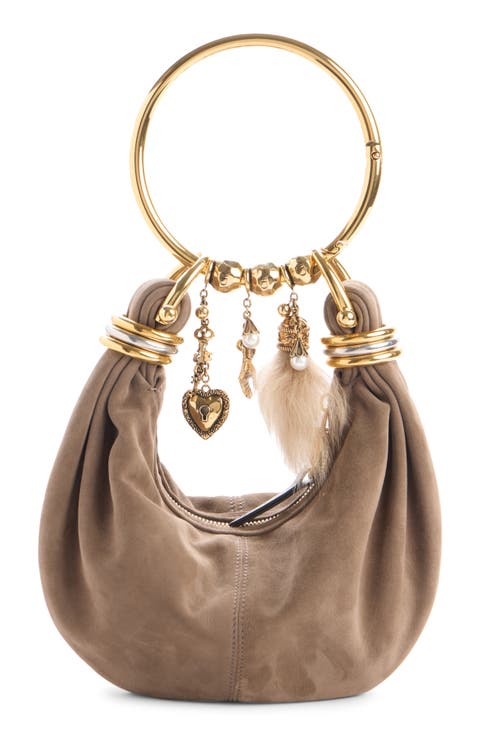 Mini Bracelet Suede Hobo Bag
