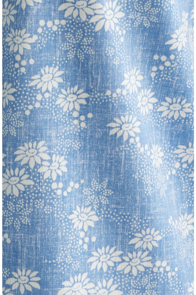 Kyoto Spring Floral Short Sleeve Cotton Blend Button-Down Shirt, Alternate, color, RIVIERA BLUE