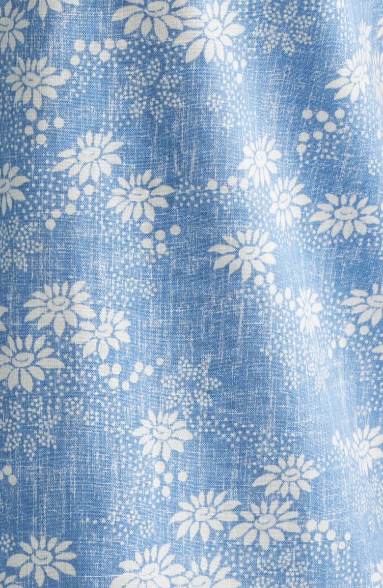 Reyn Spooner Kyoto Spring Floral Short Sleeve Cotton Blend Button-Down Shirt, Alternate, color, Riviera Blue