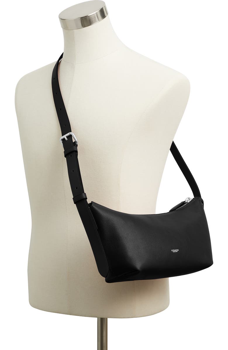 COACH Mott 22 Leather Sling Bag, Alternate, color, Black