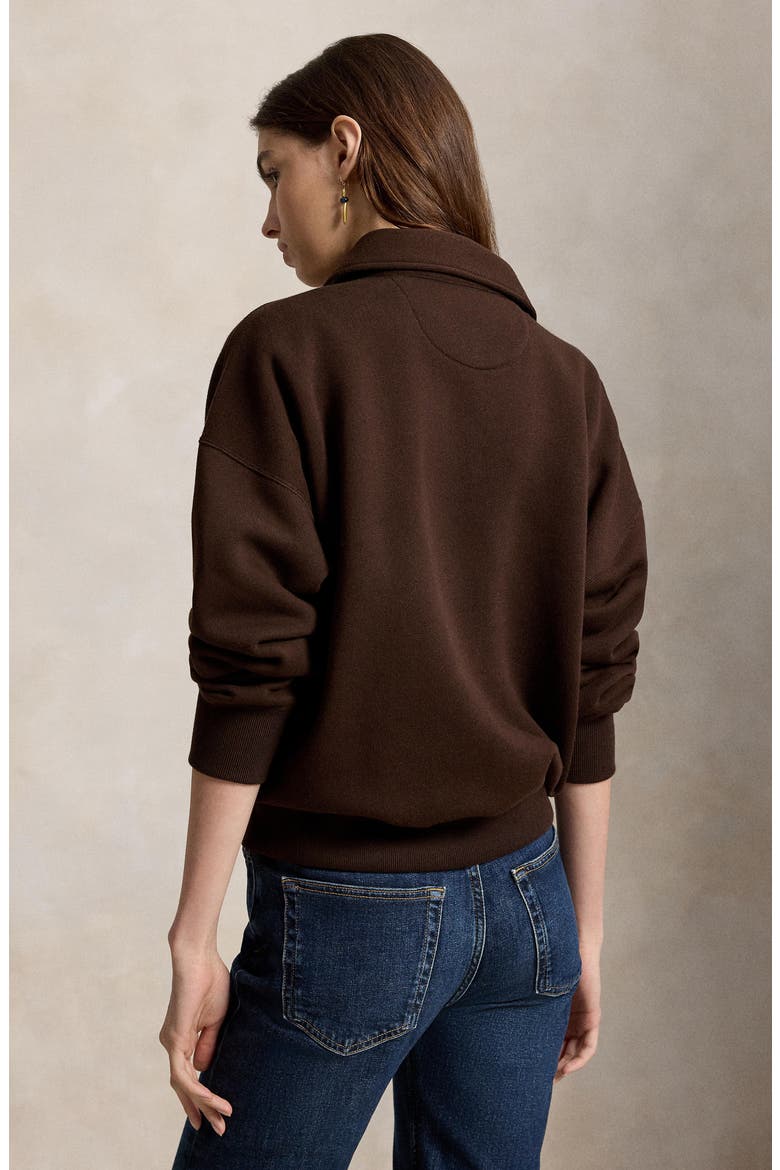 Arctic Fleece Quarter Zip Pullover, Alternate, color, BROWN