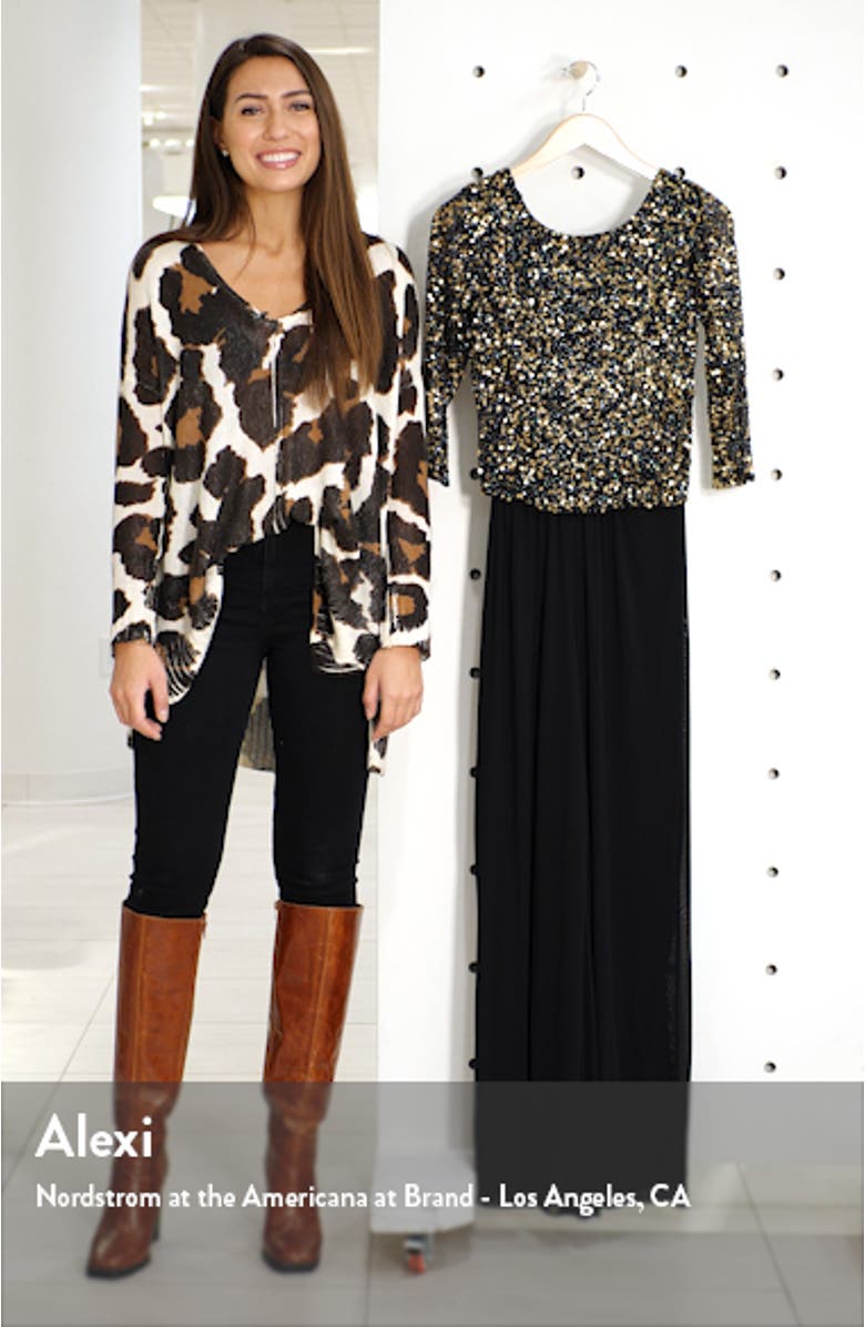 Beaded Cowl Back Jumpsuit, sales video thumbnail