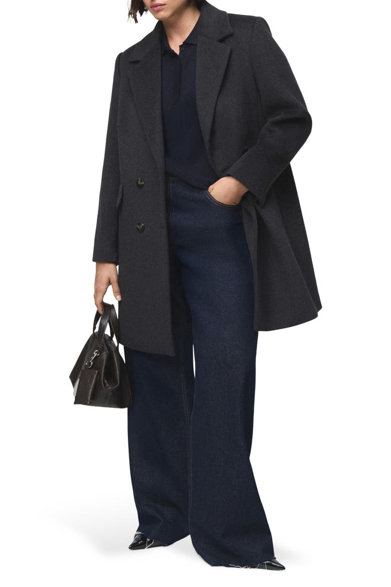 Double Breasted Coat, Main, color, GREY