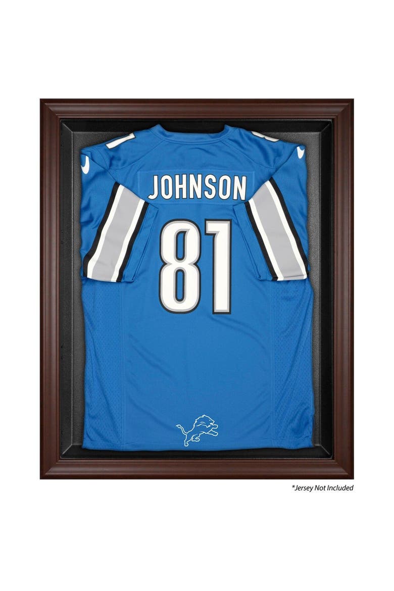 Detroit Lions Brown Framed Logo Jersey Display Case, Main, color, Brown