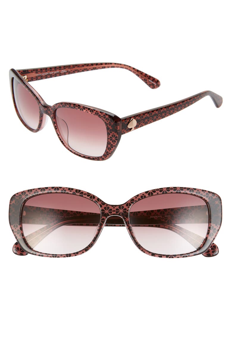 kenzie 53mm oval sunglasses, Main, color, BROWN PINK/ PINK GRAD