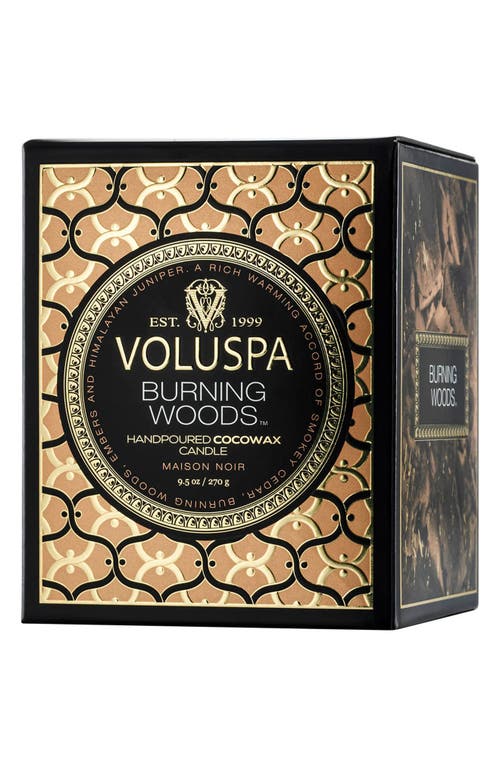 Voluspa Burning Woods Classic Candle In Black