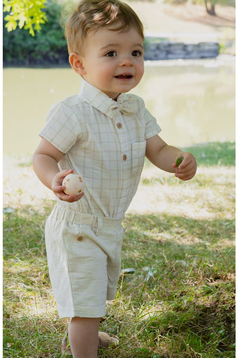 Bodysuit, Shorts & Bowtie Set, Alternate, color, OFF WHITE