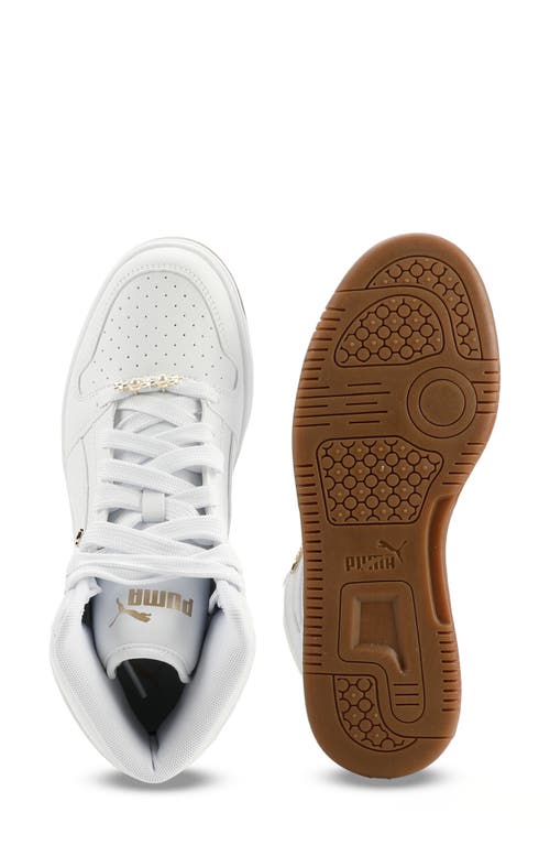 Puma Rebound Layup Bling High Top Sneaker In White