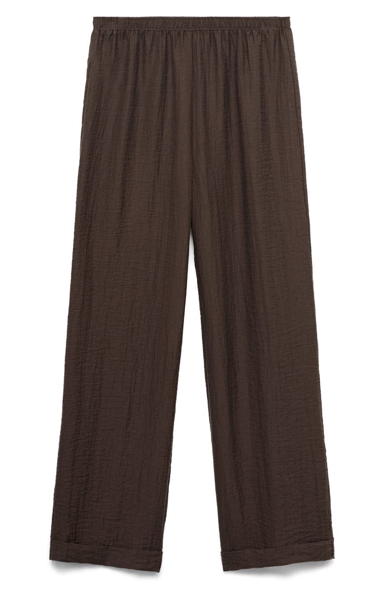 MANGO Elastic Waist Lyocell Blend Pants, Main, color,