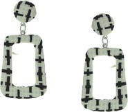 OLIVIA WELLES Ember Black and White Drop Earrings