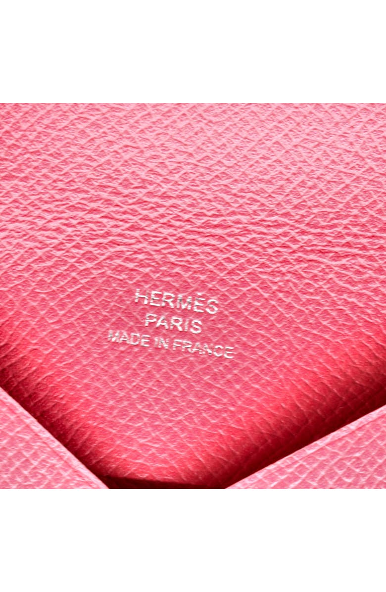 Pre-Owned Hermes Calvi Duo Card Holder Epsom, Alternate, color, Rose Lipstick