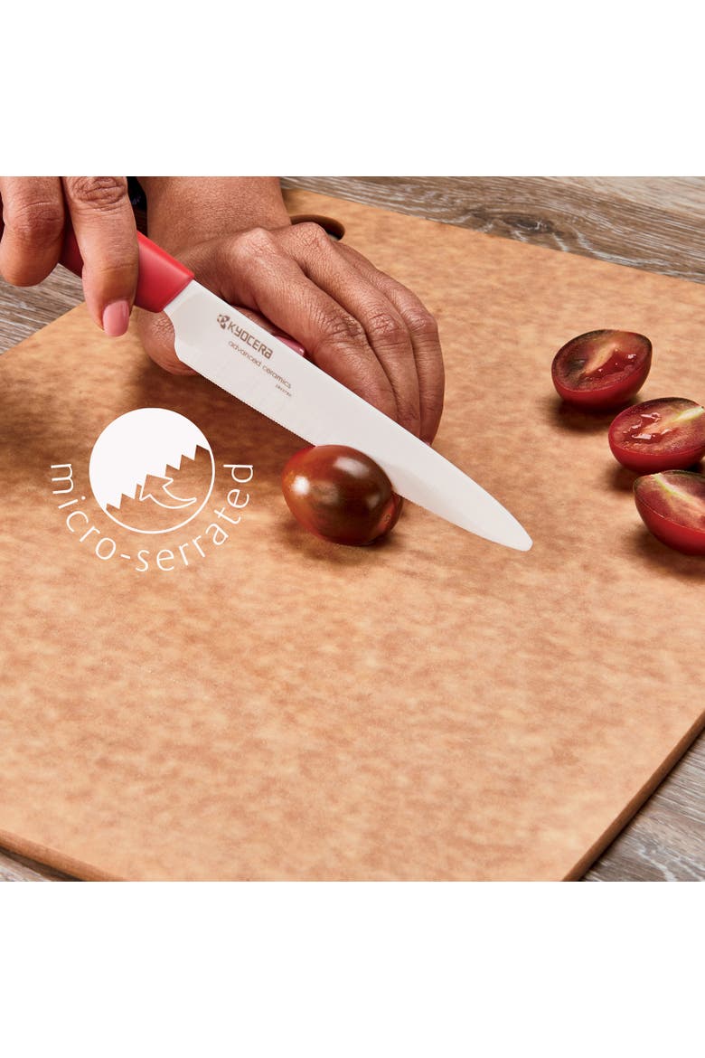 Revolution Ceramic 5 Inch Micro Serrated Tomato Knife, Red, Alternate, color, Red
