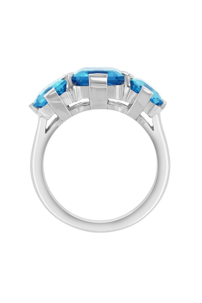 Sterling Silver Blue Topaz Three-Stone Ring, Alternate, color, BLUE