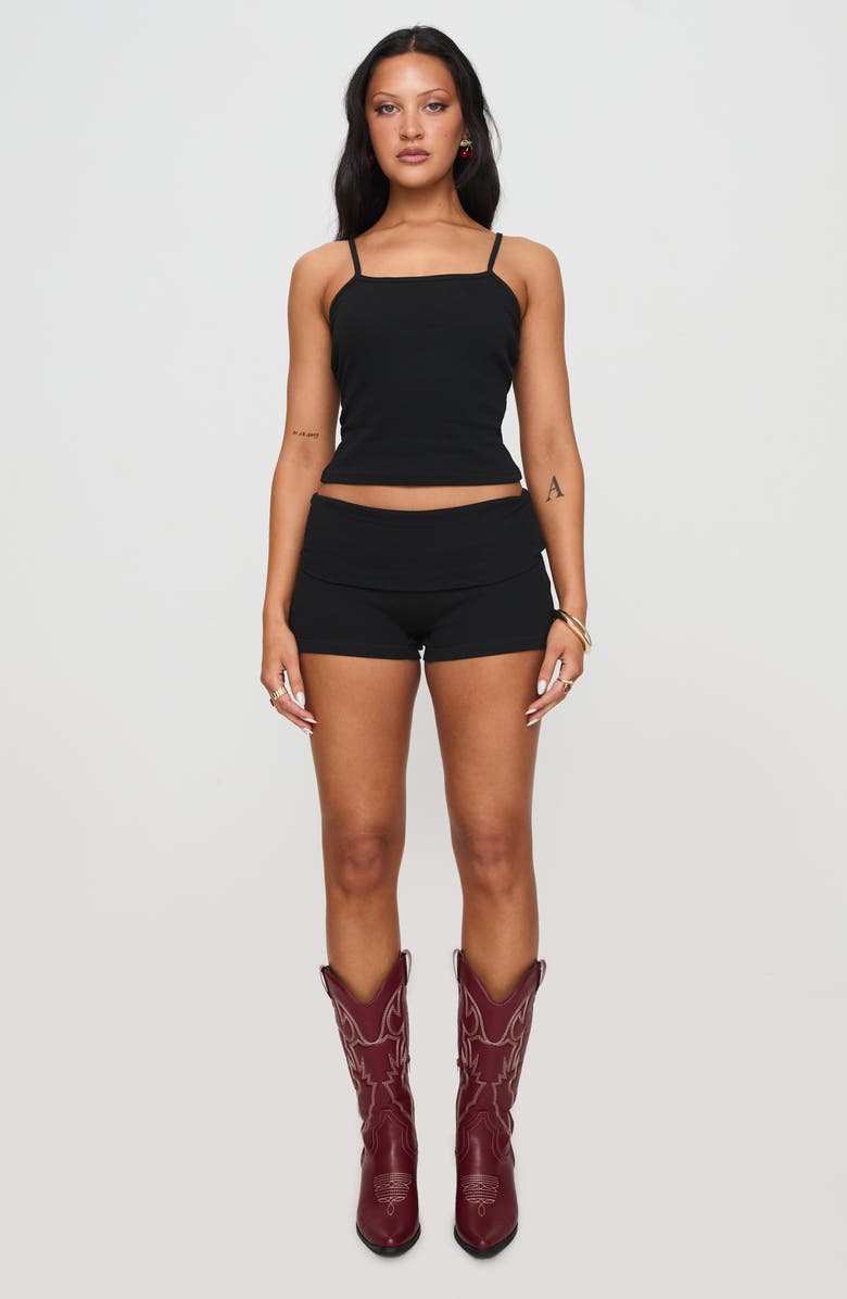 Princess Polly Baseline Square Neck Camisole, Alternate, color, Black