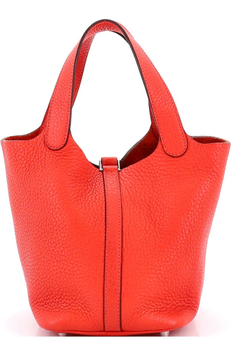 Pre-Owned Hermes Picotin Lock Bag Clemence PM, Alternate, color, Rouge Pivoine