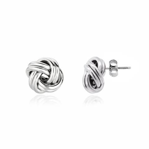 Large Polished Knot Stud Earring